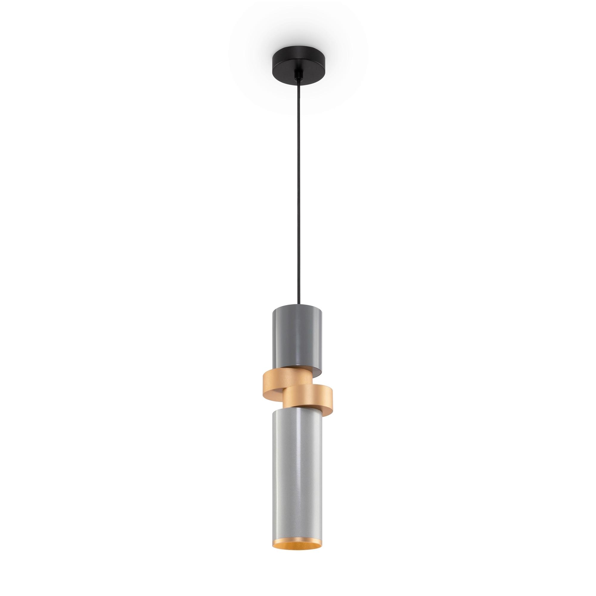Pendelleuchte Palette Messingfarben max. 40 Watt - Silberfarben/Messingfarben, Trend, Metall (9,5/6,5/33cm) - MAYTONI