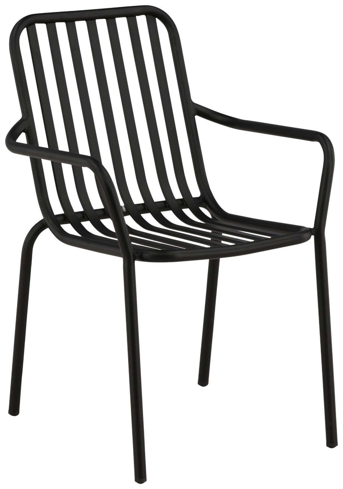 GARTENSTUHL PEKING - Schwarz, Basics, Metall (57/85/64cm) - Gardenson