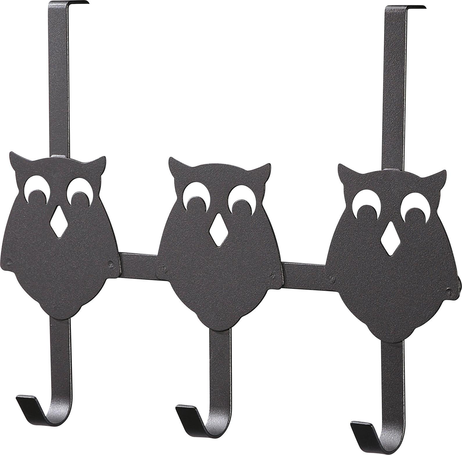 Zidna Vješalica Eule 3 - crna, metal (32/25/8,2cm) - Modern Living