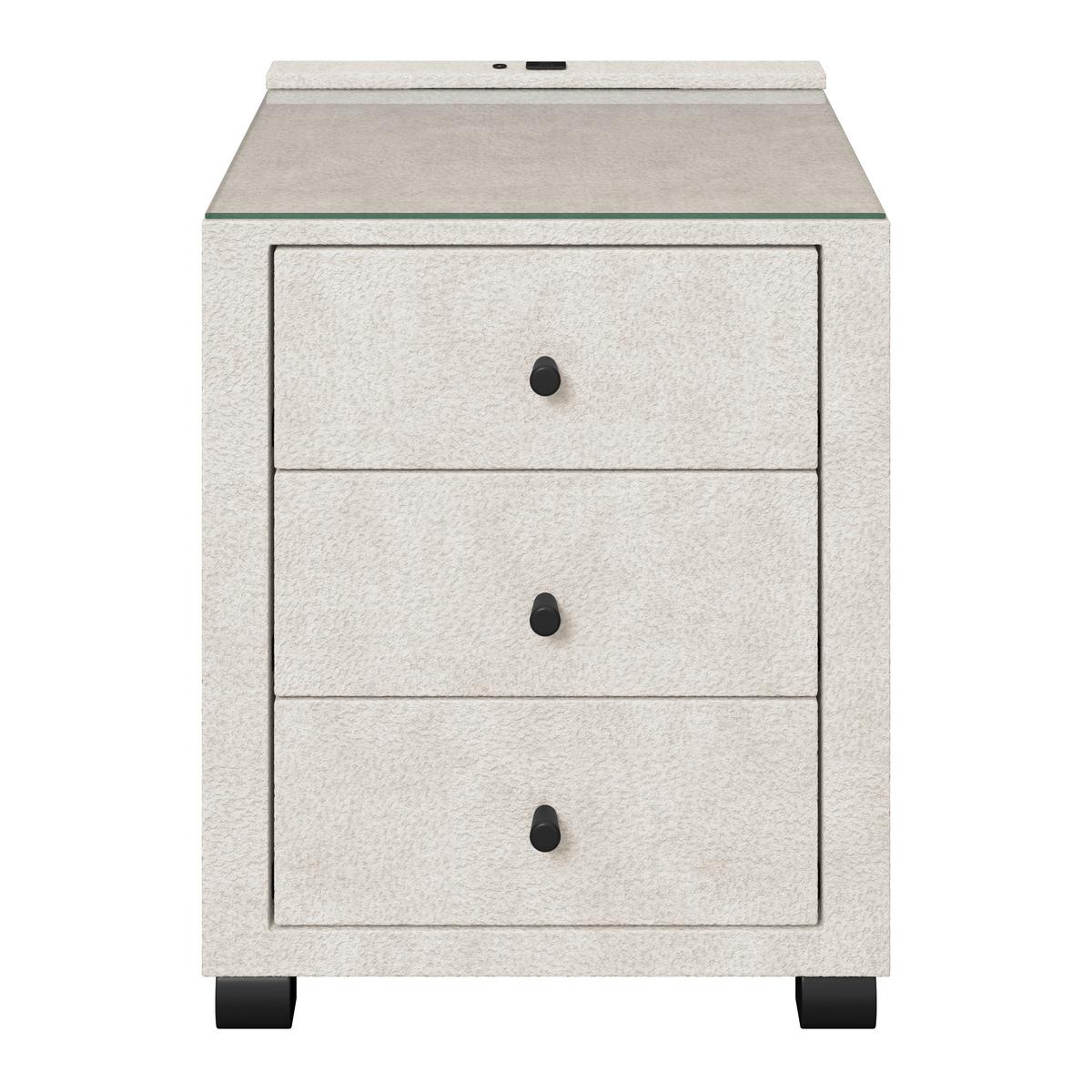 Noptieră ELYSIA - bej, Trend, plastic/sticlă (48/68/45,5cm) - Premium Living