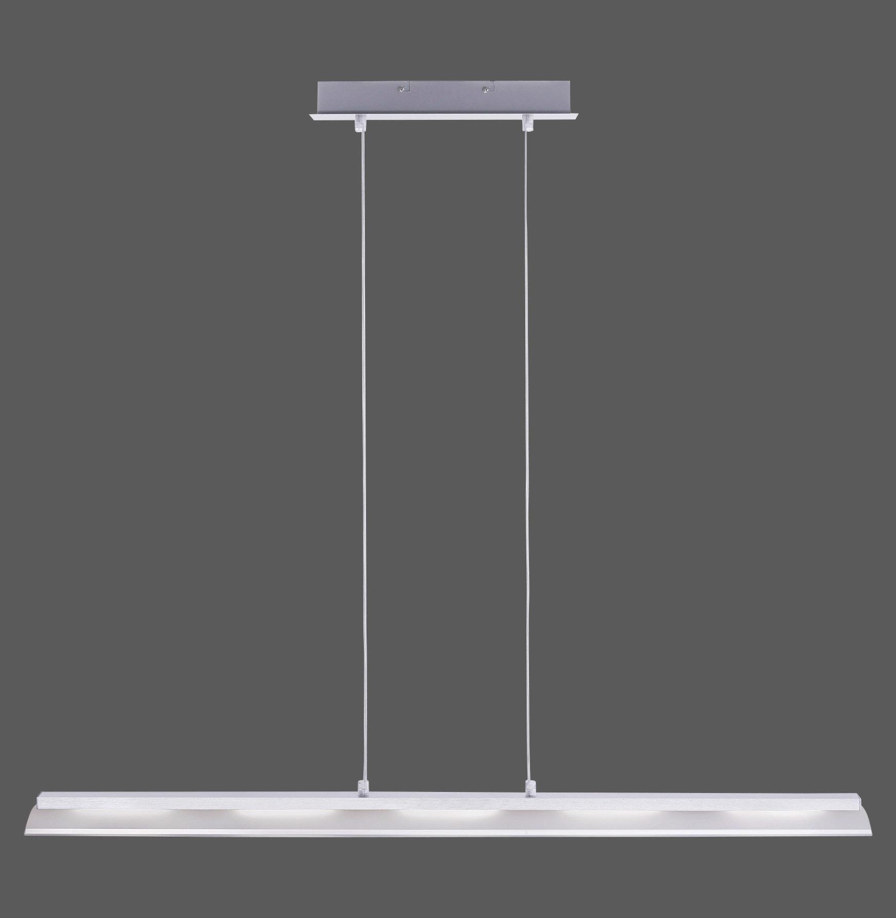 Viseča Led-svetilka Lolasmart-Zara - srebrne barve, Moderno, kovina/umetna masa (100/8/120cm)