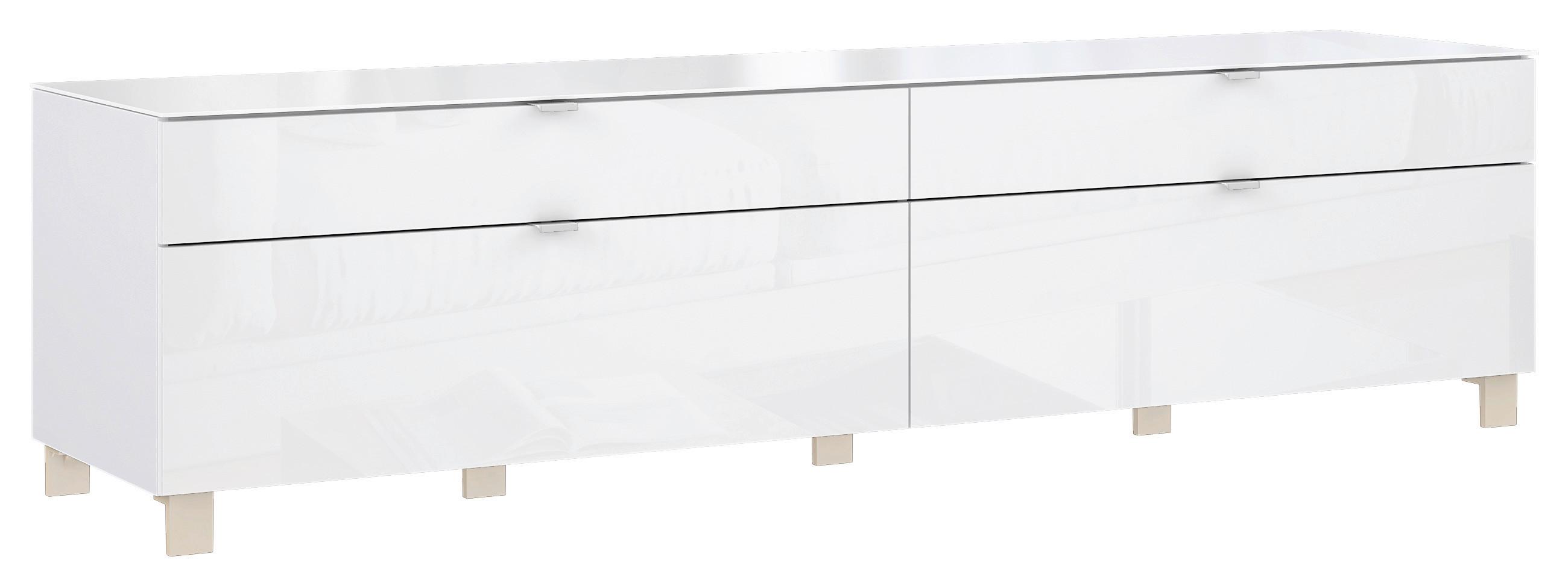 Tv-element Poole, Bela - barve nerjavečega jekla/barve šampanjca, Design, kovina/umetna masa (219,9/57/52,5cm) - Hom`in