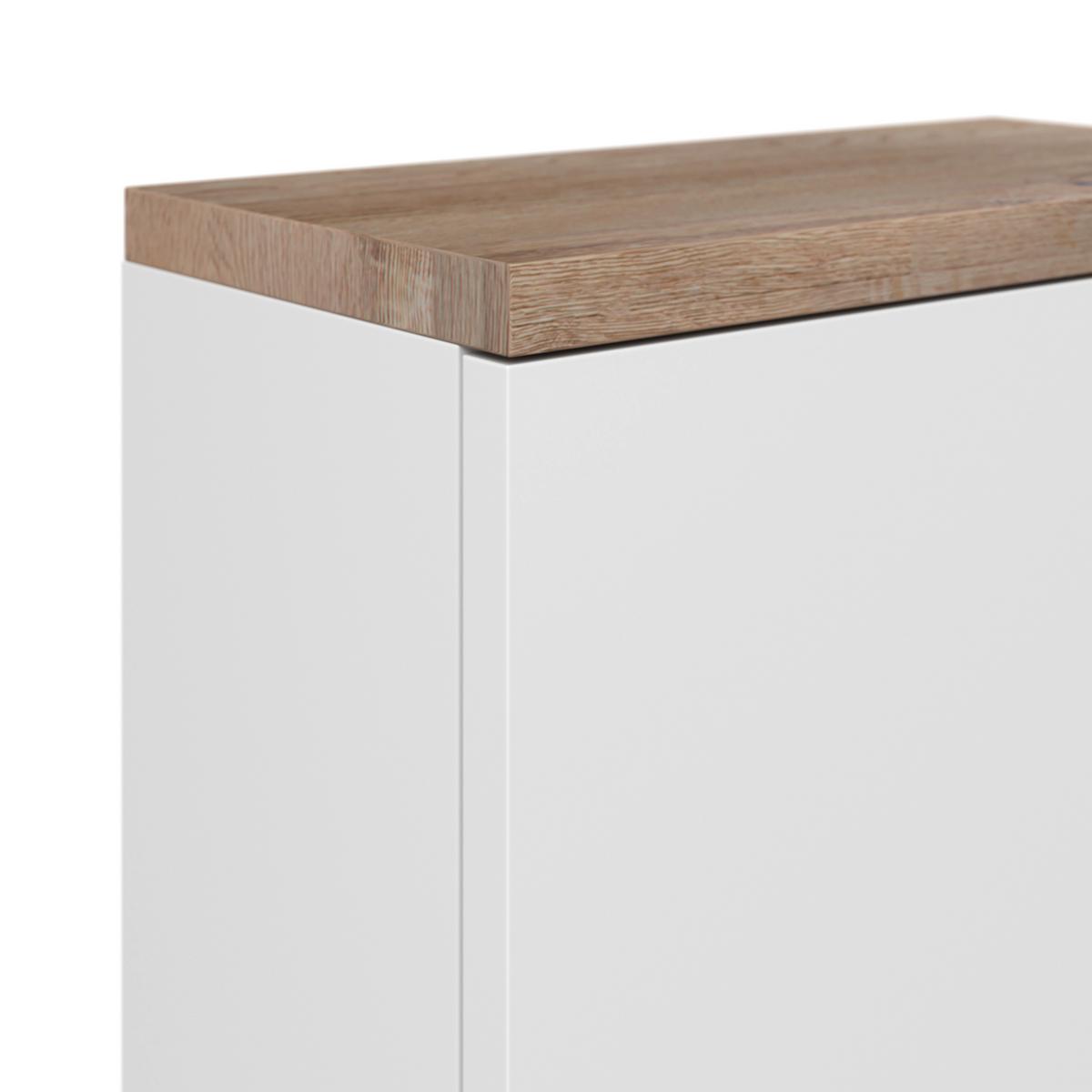 Viseča Omara Marbella, Bela, Hrast - bela, Moderno, leseni material (40/70/20cm) - Mömax
