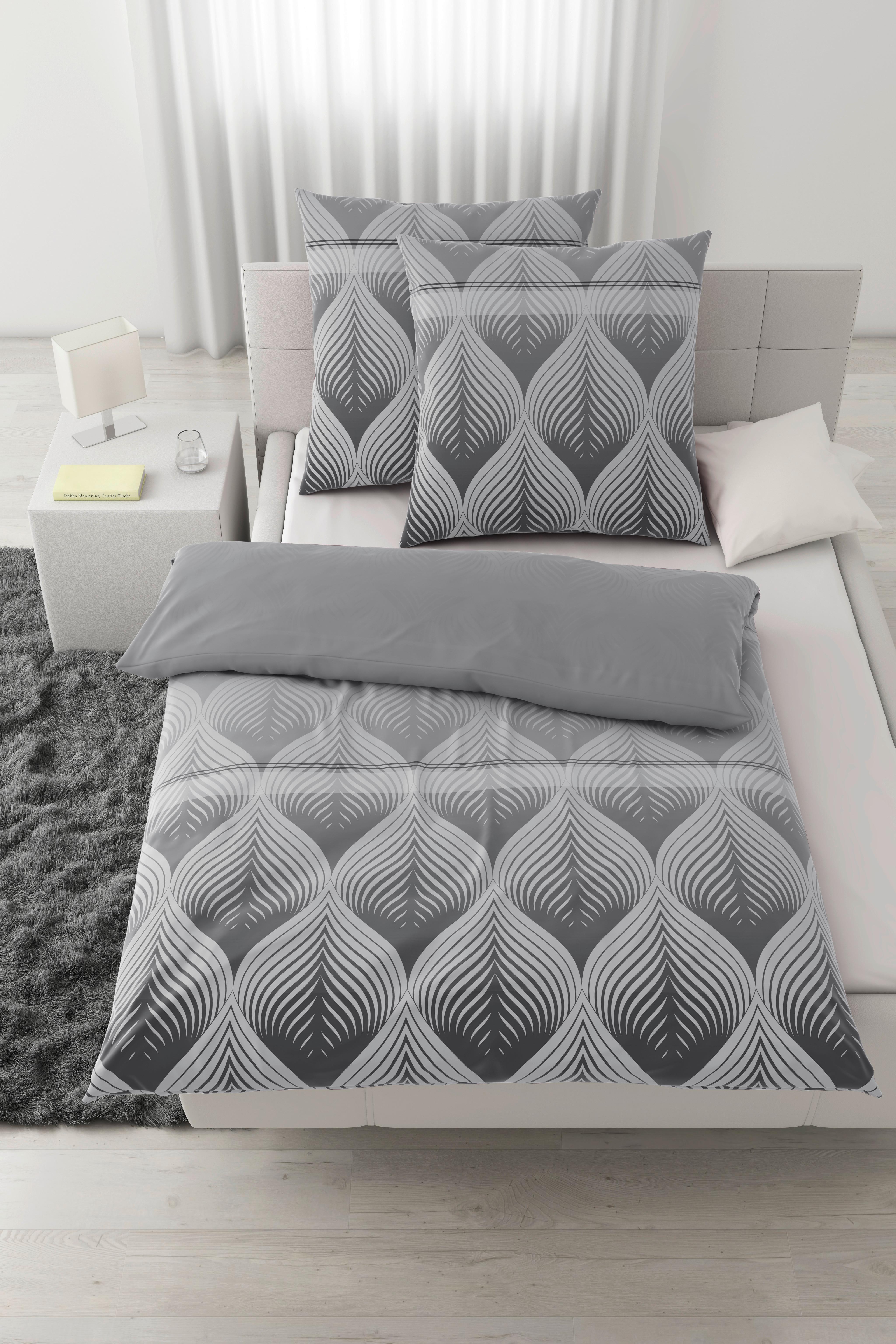 Bettwäsche Domps XXL Grau ca. 200x200cm - Grau, MODERN, Textil (200/200cm) - Modern Living