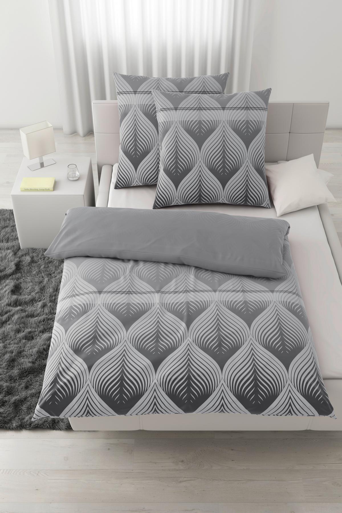 Bettwäsche Domps XXL Grau ca. 200x200cm - Grau, MODERN, Textil (200/200cm) - Modern Living