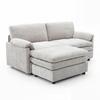 SOFFA ALESSIA - grå/svart, Modern, trä/textil (188/137cm) - Bessagi Home