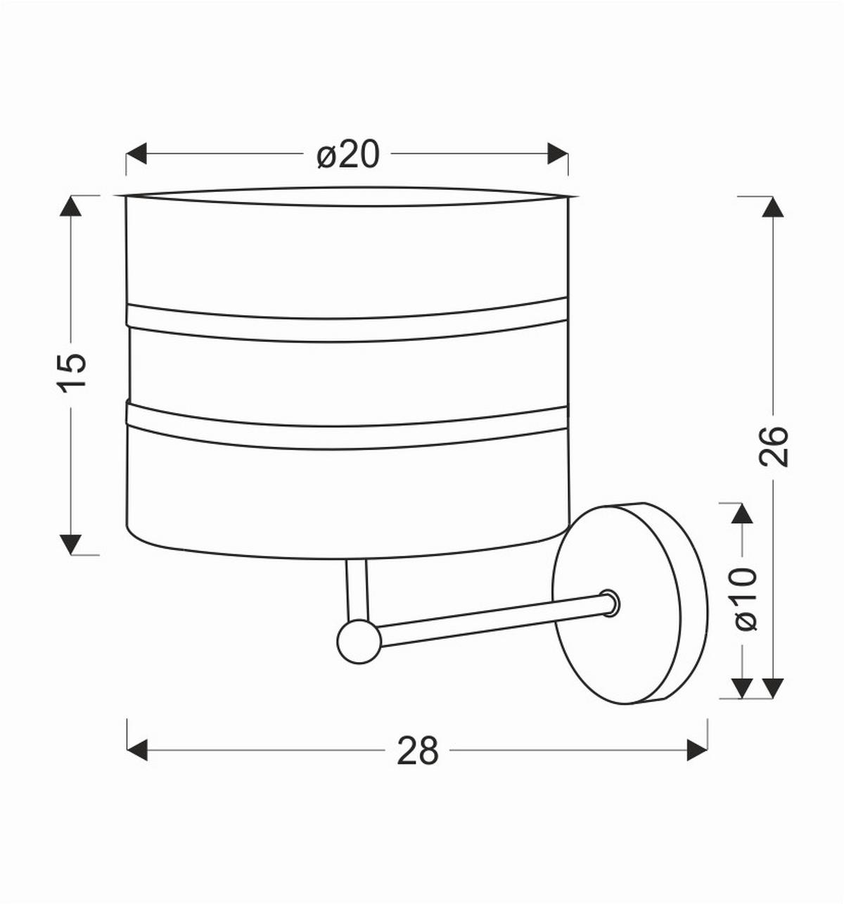 Svjetiljka Zidna 21-06134 - crna, Design, metal (26/28/20cm)
