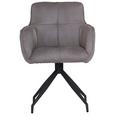 Stuhl Hellgrau/anthrazit - Anthrazit/Hellgrau, MODERN, Textil/Metall (61,5 88 59cm) - Premium Living Stuhl Hellgrau/anthrazit - Anthrazit/Hellgrau, MODERN, Textil/Metall (61,5 88 59cm) - Premium Living