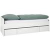 Bett in Weiß ca. 90x200cm - Weiß, KONVENTIONELL (94/60/204cm) - Based