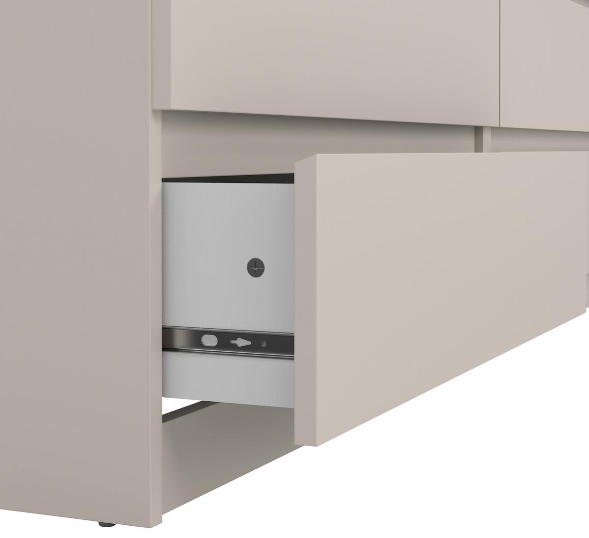 KOMODA SZEROKA NAIA - kolor dębowy/kaszmir, Basics, materiał drewnopochodny (153,8/70,1/50cm) - Boxxx