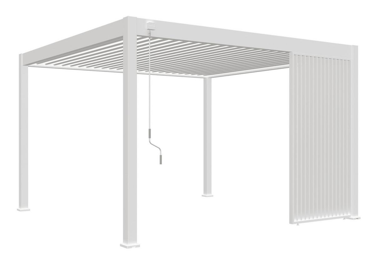 PERGOLA-SEITENTEIL WEIDE 123CM WEISS - Weiss, Basics, Metall (123/235/10cm) - Gardenson
