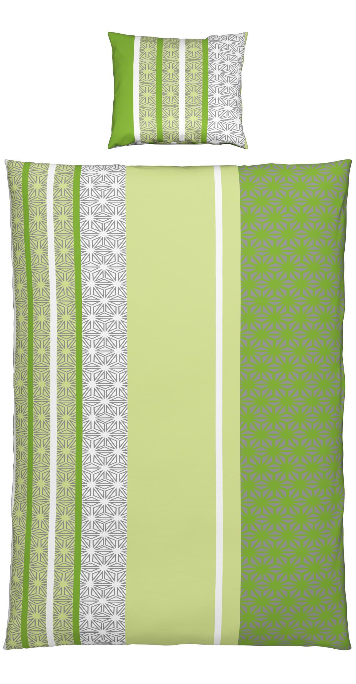 BETTWÄSCHESET SARA - Grün, Textil (160/210cm) - Modern Living