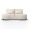 Dvosed Benny, Bež - črna/bež, Moderno, kovina/tekstil (224/85/114cm) - Bessagi Home