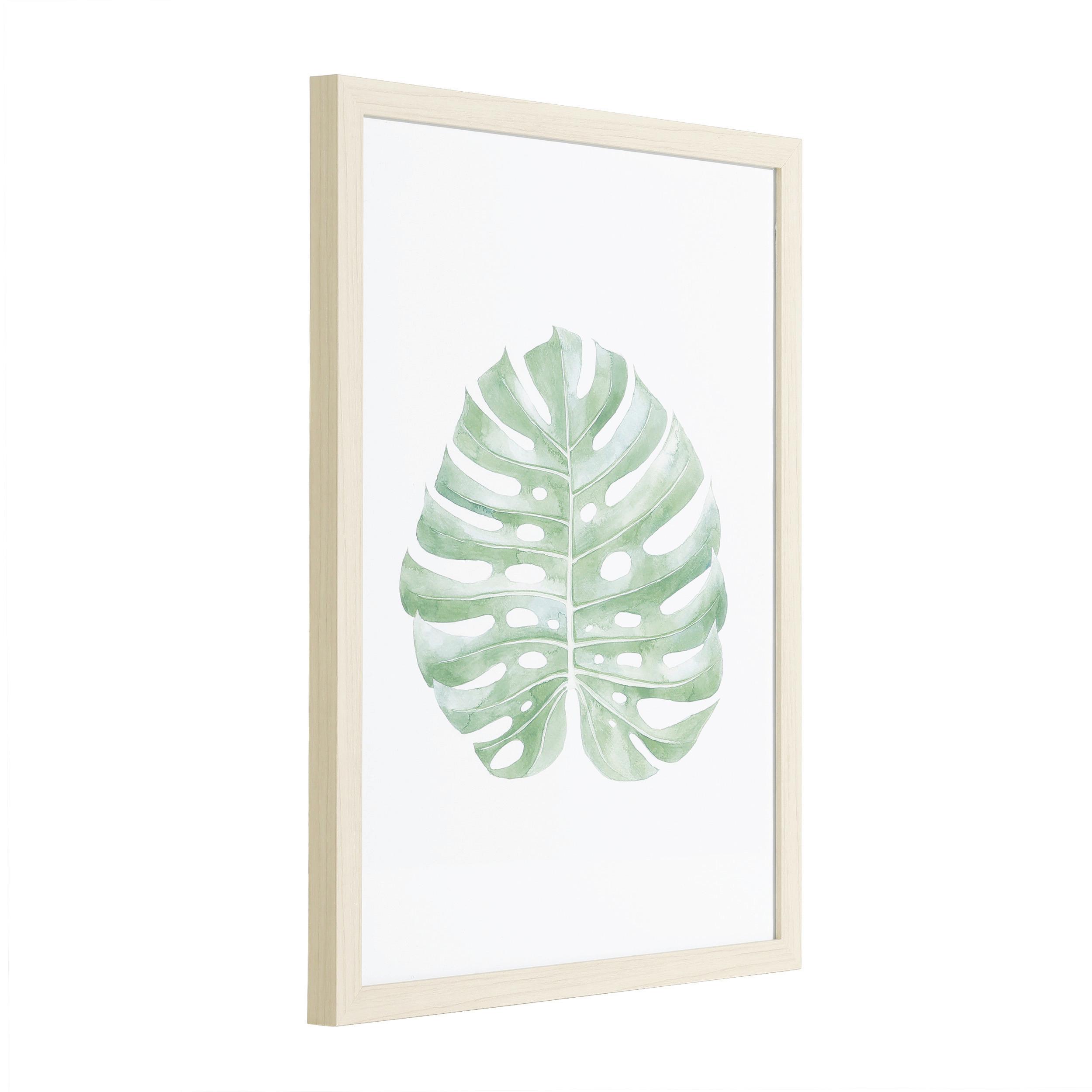 Druckgrafik Roberval Grün/Weiß ca. 32x42cm - Eichefarben/Weiß, Trend, Glas/Papier (32,2/1,9/42,2cm) - Eglo