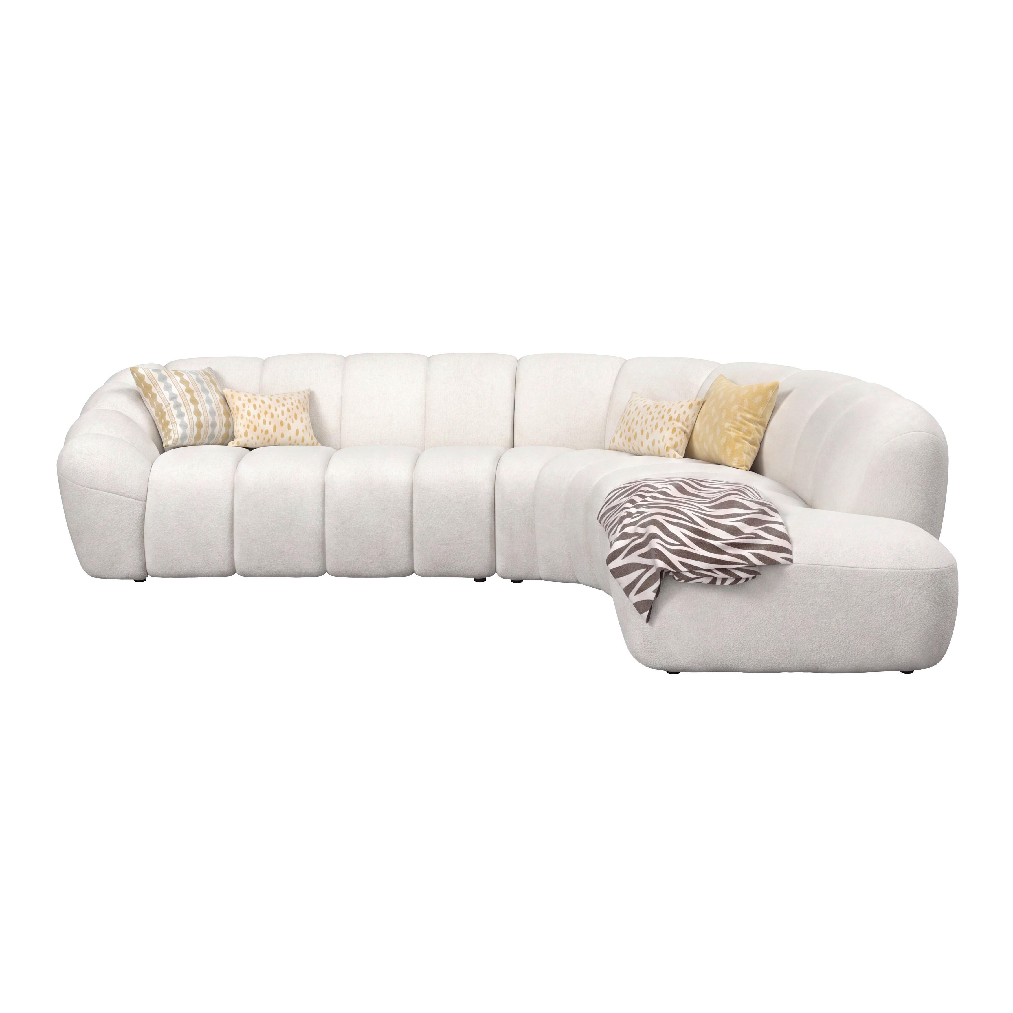 Megasofa Deseo Beige - Beige/Schwarz, MODERN, Kunststoff/Textil (310/250cm) - Mömax