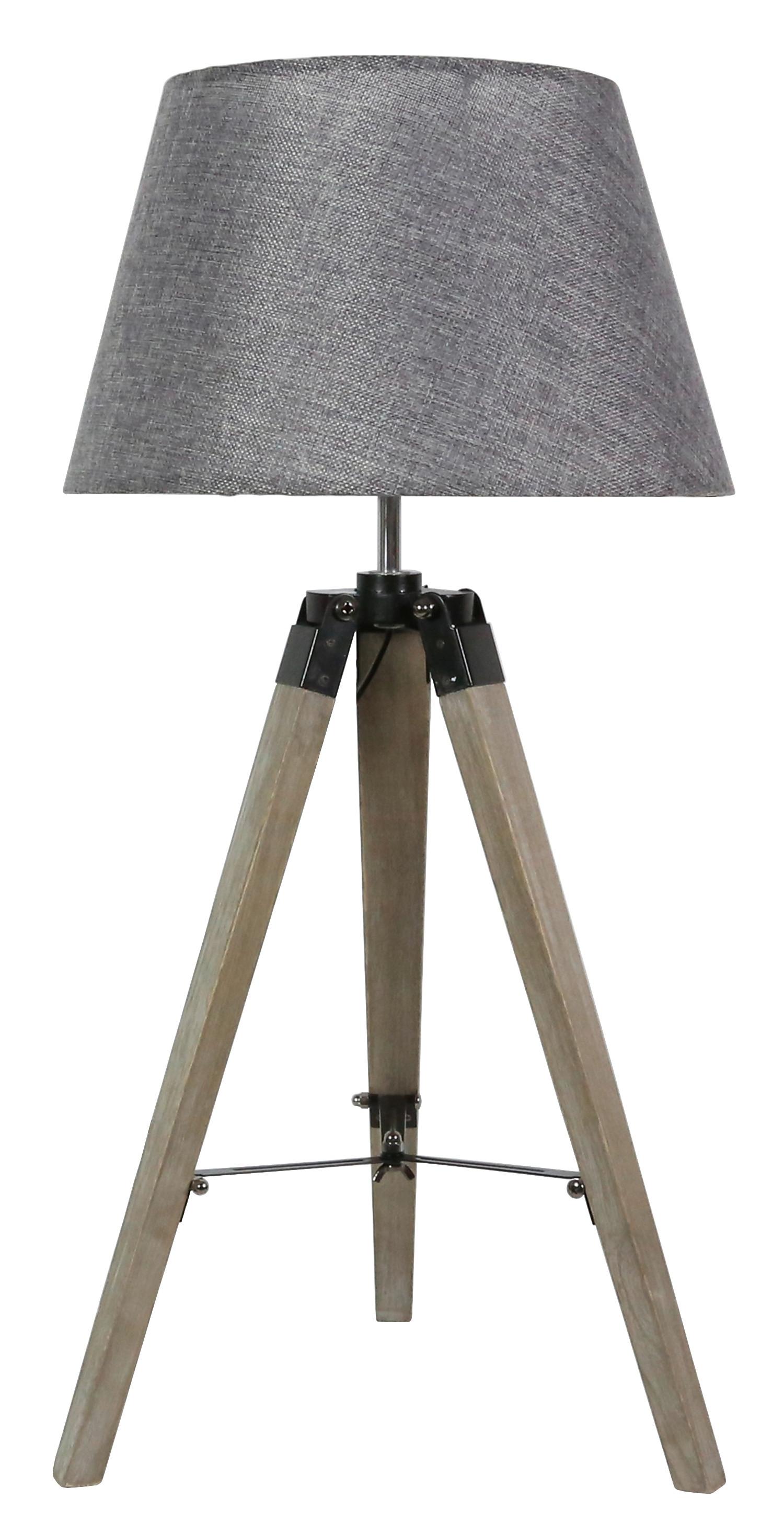 Svjetiljka Stolna 41-31150 - siva, Natur, drvo/tekstil (35/35/68cm)
