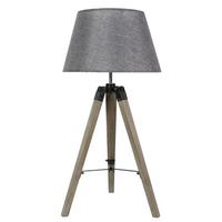 Svjetiljka Stolna 41-31150 - siva, Natur, drvo/tekstil (35/35/68cm)