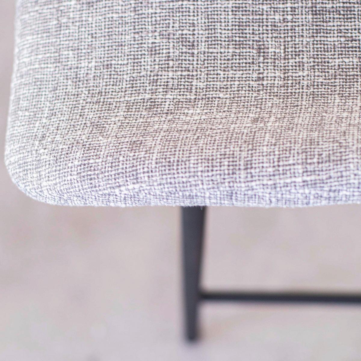 BARHOCKER-SET BARRON - Schwarz/Grau, Design, Textil/Metall (47/99/55cm) - MID.YOU