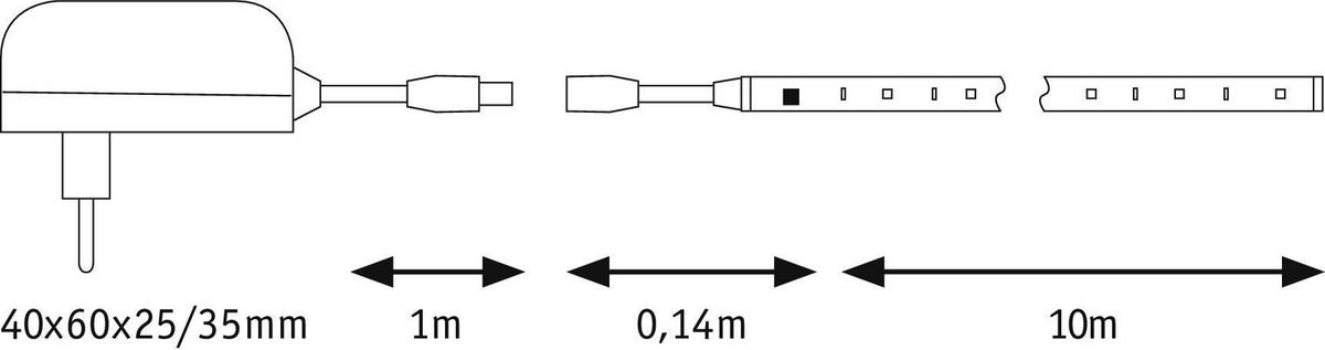 LED-Strip Simpled Motion max. 17 Watt - Weiß, Basics, Kunststoff (10000cm) - Paulmann