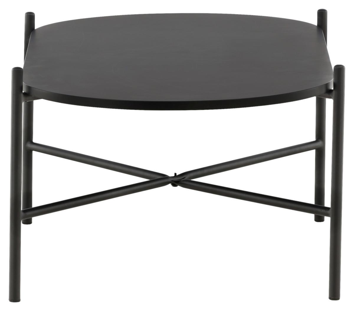 COUCHTISCH PUEBLO - Schwarz, Design, Holzwerkstoff/Metall (120/60/45cm) - Livetastic