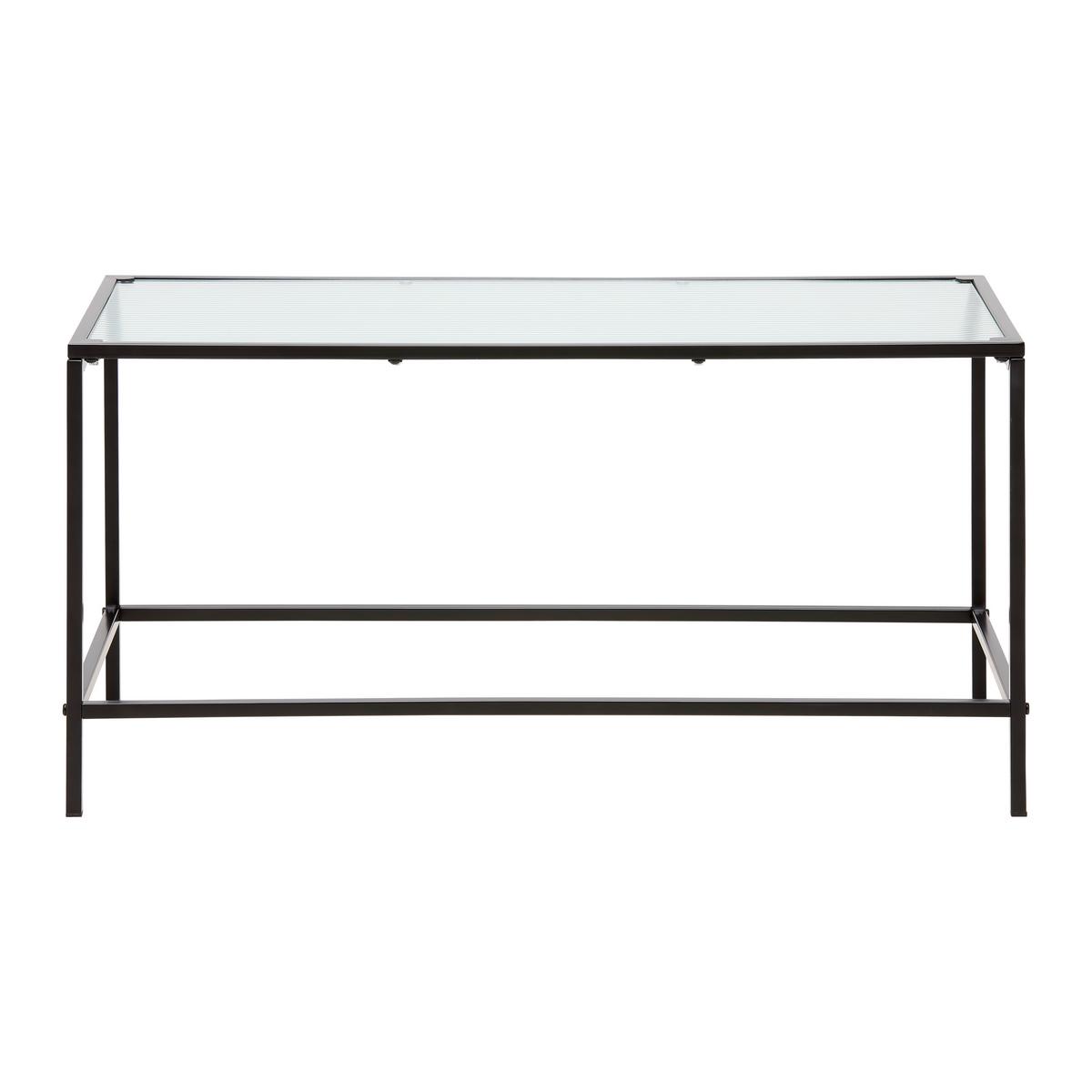 Couchtisch Leon Schwarz/Transparent - Transparent/Schwarz, MODERN, Glas/Metall (80/40/40cm) - Mömax