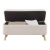 SITZBANK JENSON -EXKLUSIV- -TOP- - Beige/Naturfarben, MODERN, Holz/Textil (100/43/40cm) - Based