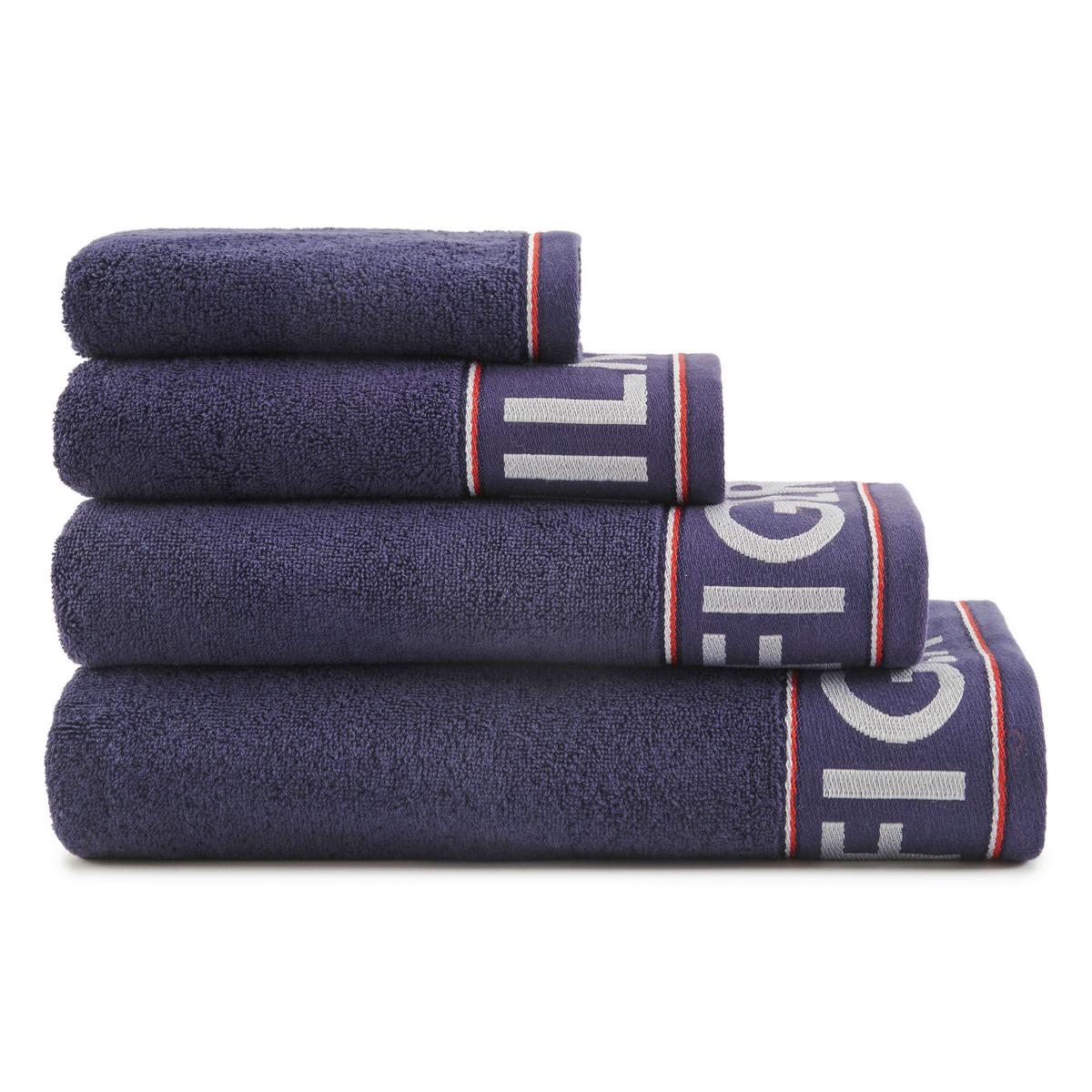 RĘCZNIK DEGREE - ciemnoniebieski, Basics, tkanina (50/100cm) - Tommy Hilfiger