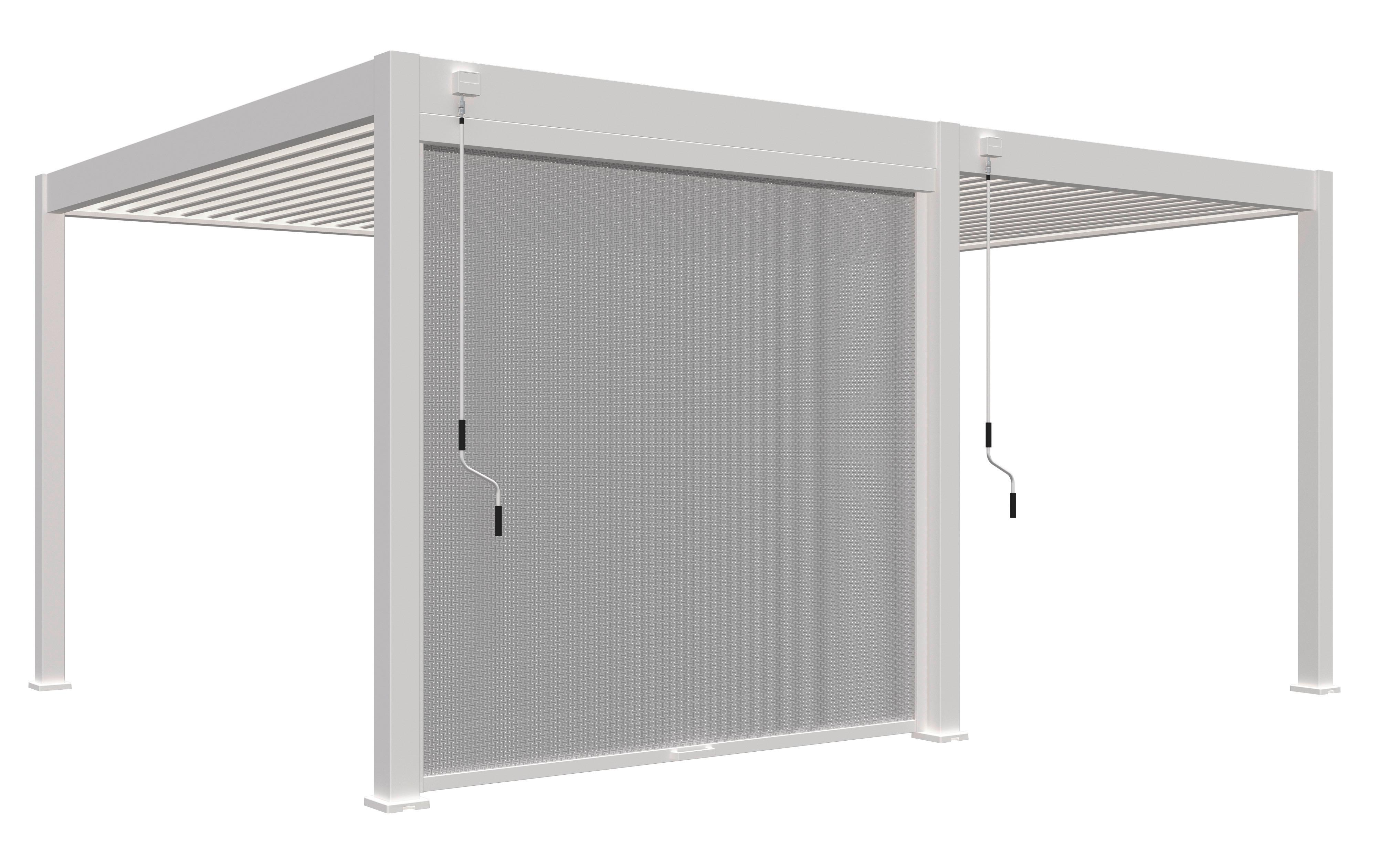 PERGOLA-ROLLO FÜR DELUXE 2,65M WEISS - Weiss, Basics, Textil/Metall (265/235/10cm) - Gardenson