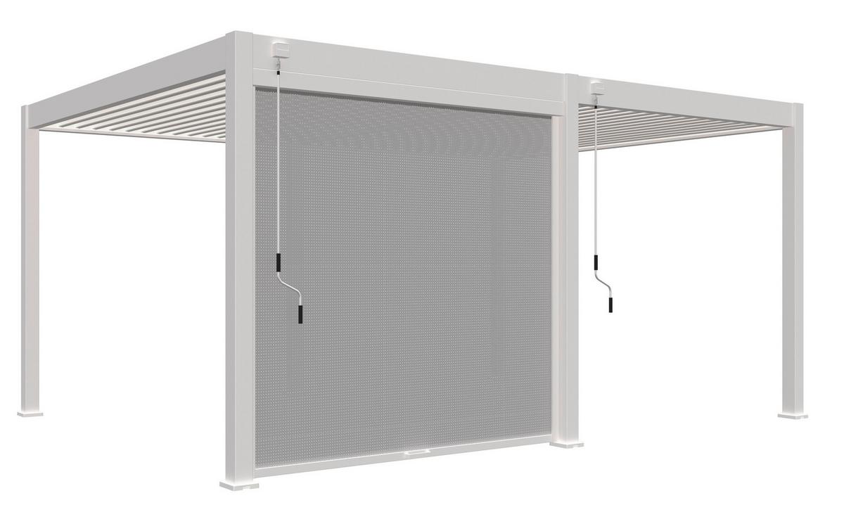 Pavillon-Rollo ca. 265x235 cm Aluminium/Textil Weiß - Weiß, Basics, Textil/Metall (265/235/10cm) - WEIDE