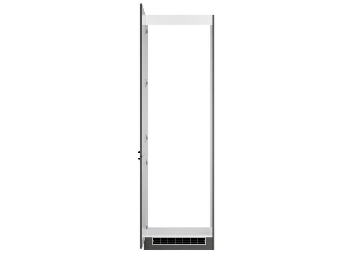 Geräteumbauschrank Meran ca. 60x200x60 cm Grau - Schwarz/Grau, LIFESTYLE, Holzwerkstoff/Metall (60/200/60cm) - Held