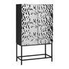 HÖG BYRÅ MARLENE - stålfärgad/svart, Design, metall/trämaterial (80/140/40cm) - Mömax