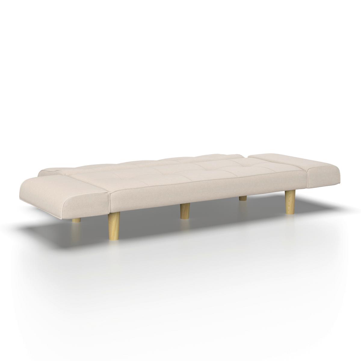 Canapea extensibila MIRIAM - bej, Modern, lemn/textil (176/71/85cm) - Bessagi Home