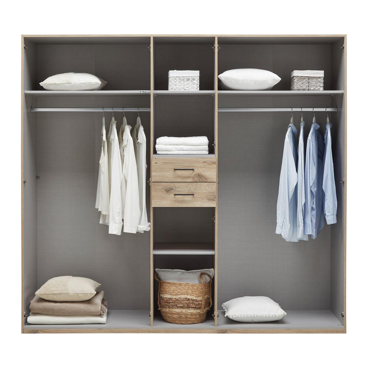 Dulap Dillingen DILLINGEN -EXKLUSIV- - culoare lemn stejar, Konventionell, sticlă/material pe bază de lemn (225/208/58cm) - Mömax