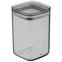 Vorratsdose Blacky in Grau/Klar/Schwarz ca. 1,4l - Klar/Schwarz, MODERN, Kunststoff (9,5/15,5/9,5cm) - Mömax