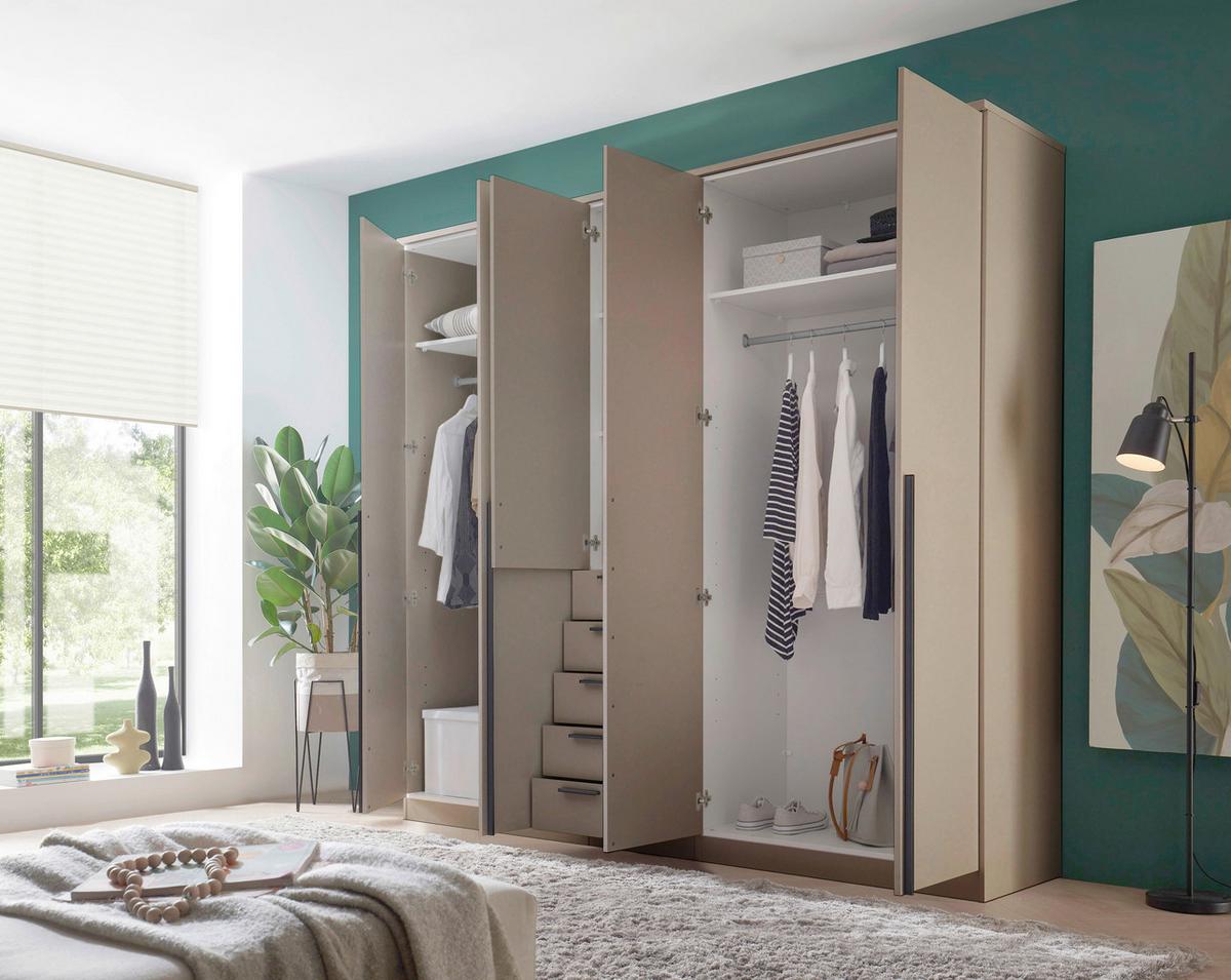 Ormar S Klasičnim Vratima Arnis - kašmir/crna, Konvencionalno, drvni materijal/plastika (225/210/52cm) - Modern Living