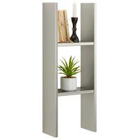 Wandregal in Edelstahlfarben - Edelstahlfarben, MODERN, Holzwerkstoff (23/15/78cm) - Premium Living