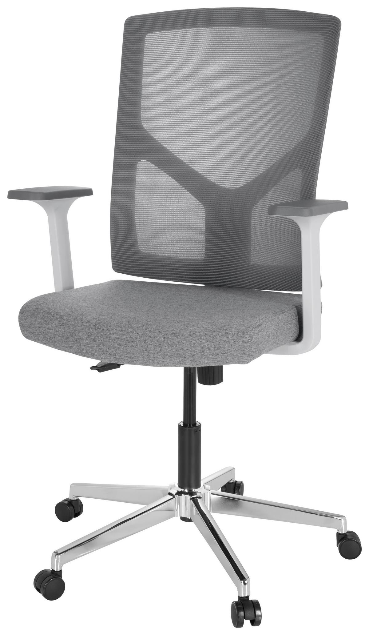 Pisarniški Stol Breton Base W, Siva - siva/bela, Moderno, kovina/umetna masa (68/107/68cm) - MID.YOU