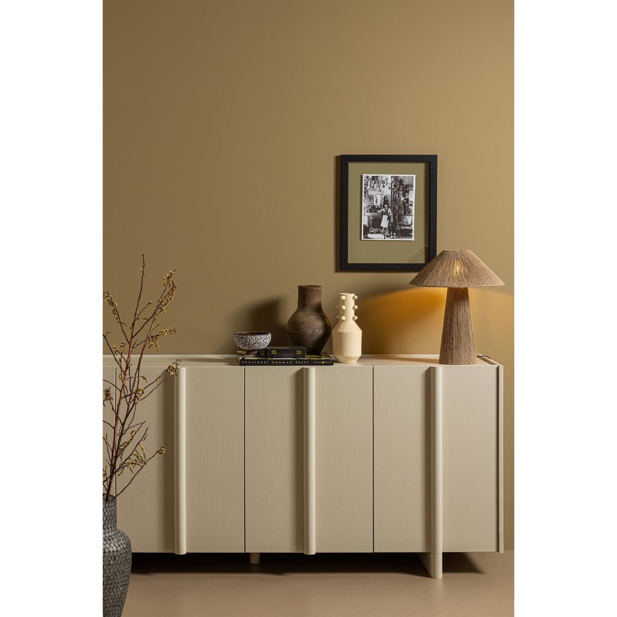 Sideboard Basu Grauweiß B: 200 cm - Grauweiß, Design, Holz (200/85/46cm) - Livetastic