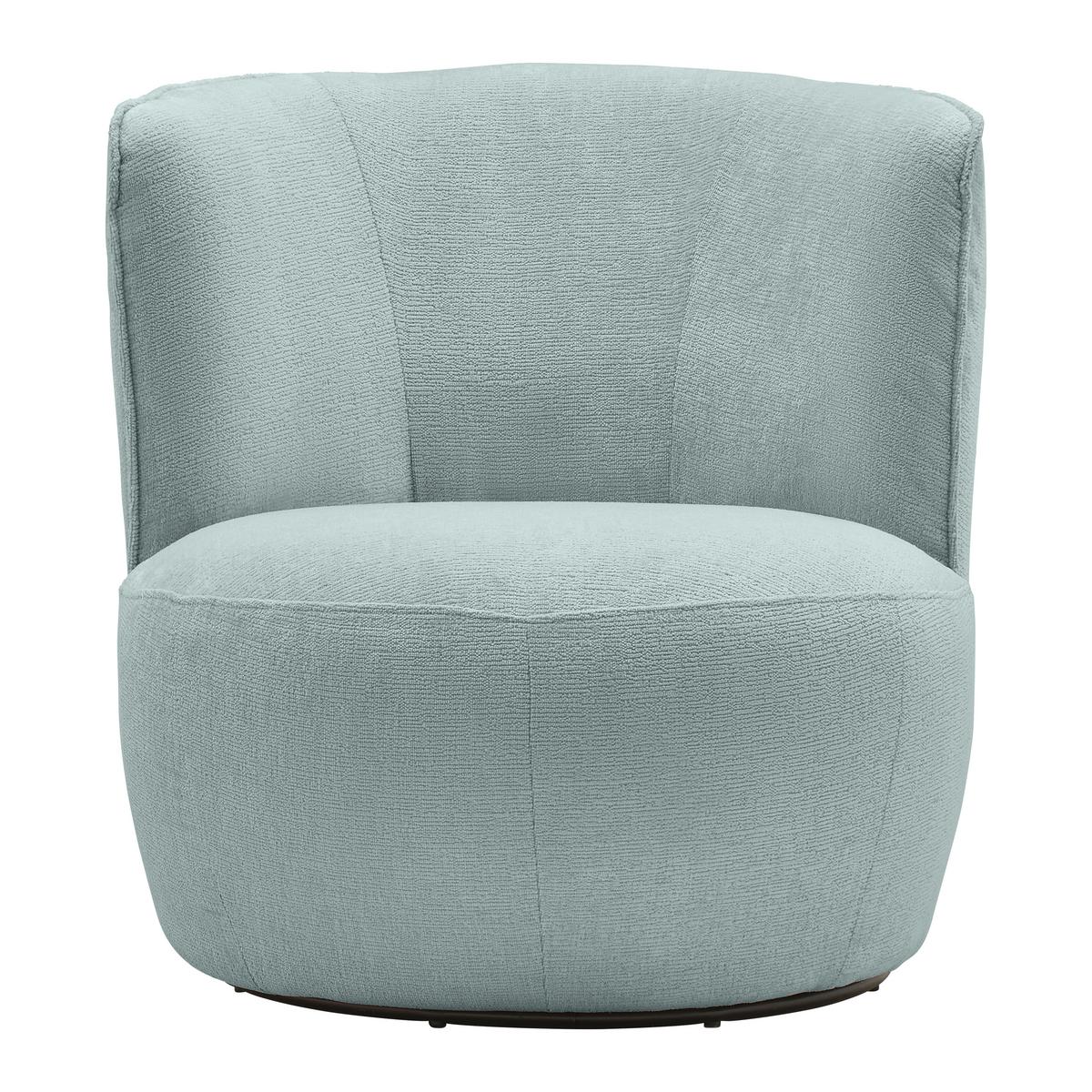 Sessel Jasima Hellblau drehbar - Schwarz/Hellblau, MODERN, Textil/Metall (77/81/85cm) - Premium Living