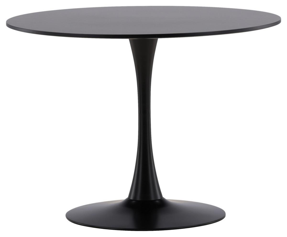 ESSTISCH GLADE - Schwarz, Design, Holzwerkstoff/Metall (100/100/74cm) - Livetastic