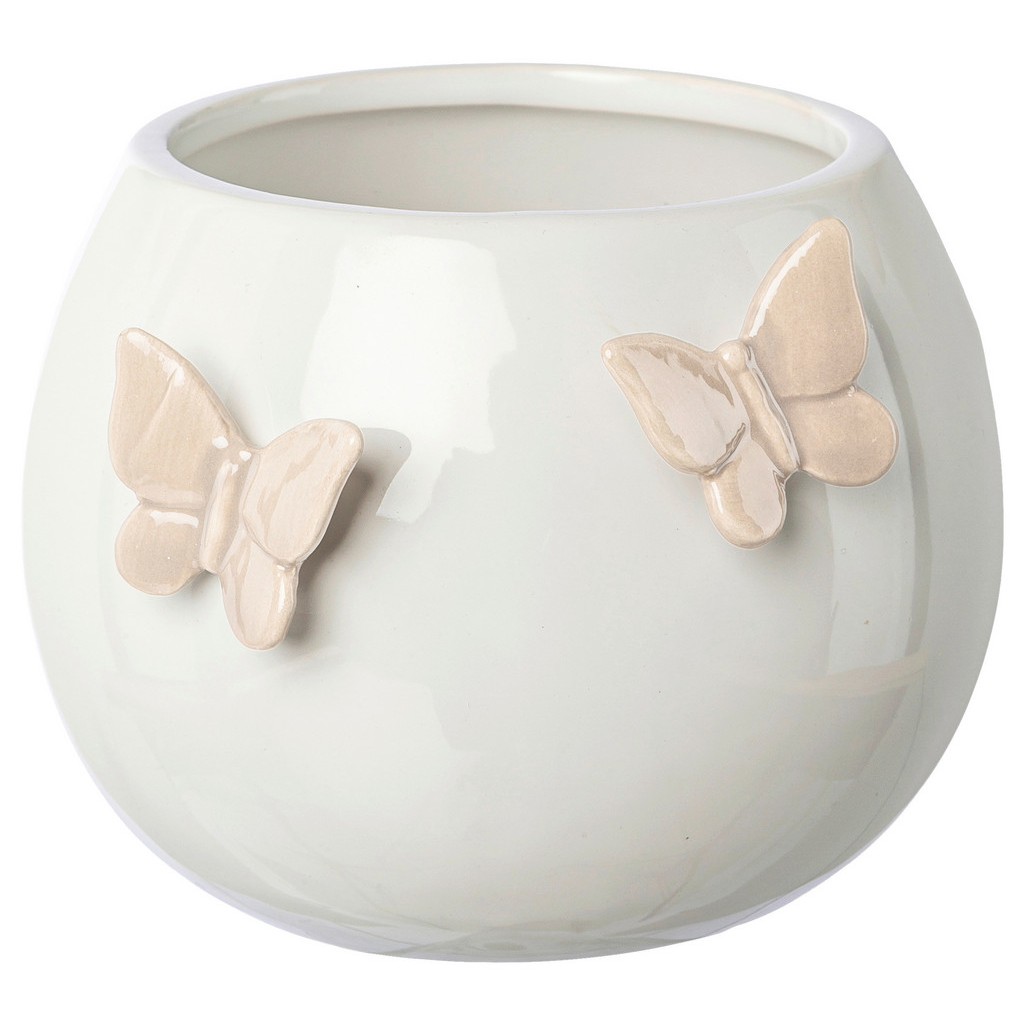 Dekovase Butterfly aus Keramik Ã˜ ca. 13cm