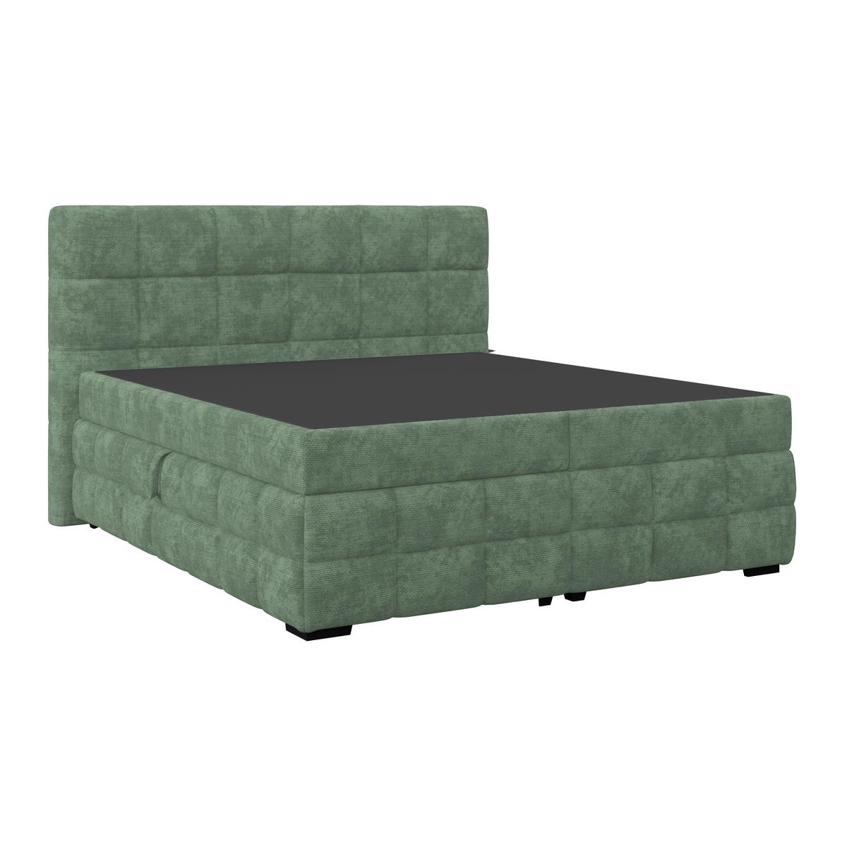 Box Krevet Vega - zelena/boje mente, Trend, tekstil/drvo (200/200cm) - Modern Living