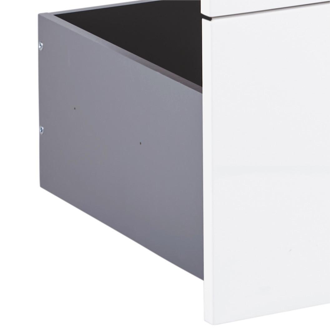 LÅDSET UNIT -BASED- - vit högglans, Modern, trämaterial (91/83/47cm) - Based