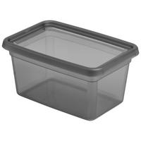 Aufbewahrungsbox Blacky in Schwarz ca. 4,5l - Transparent/Schwarz, Modern, Kunststoff (19/28/14cm) - Mömax