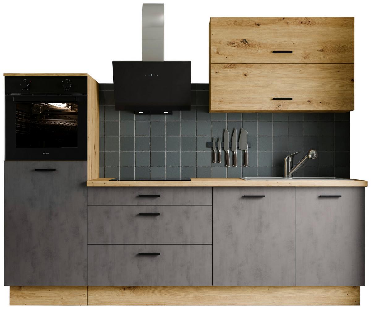 Kuhinjski Blok Brez Aparatov Bobbi, 260cm - črna/antracit, Basics, umetna masa/leseni material (260/210/60cm) - P & B