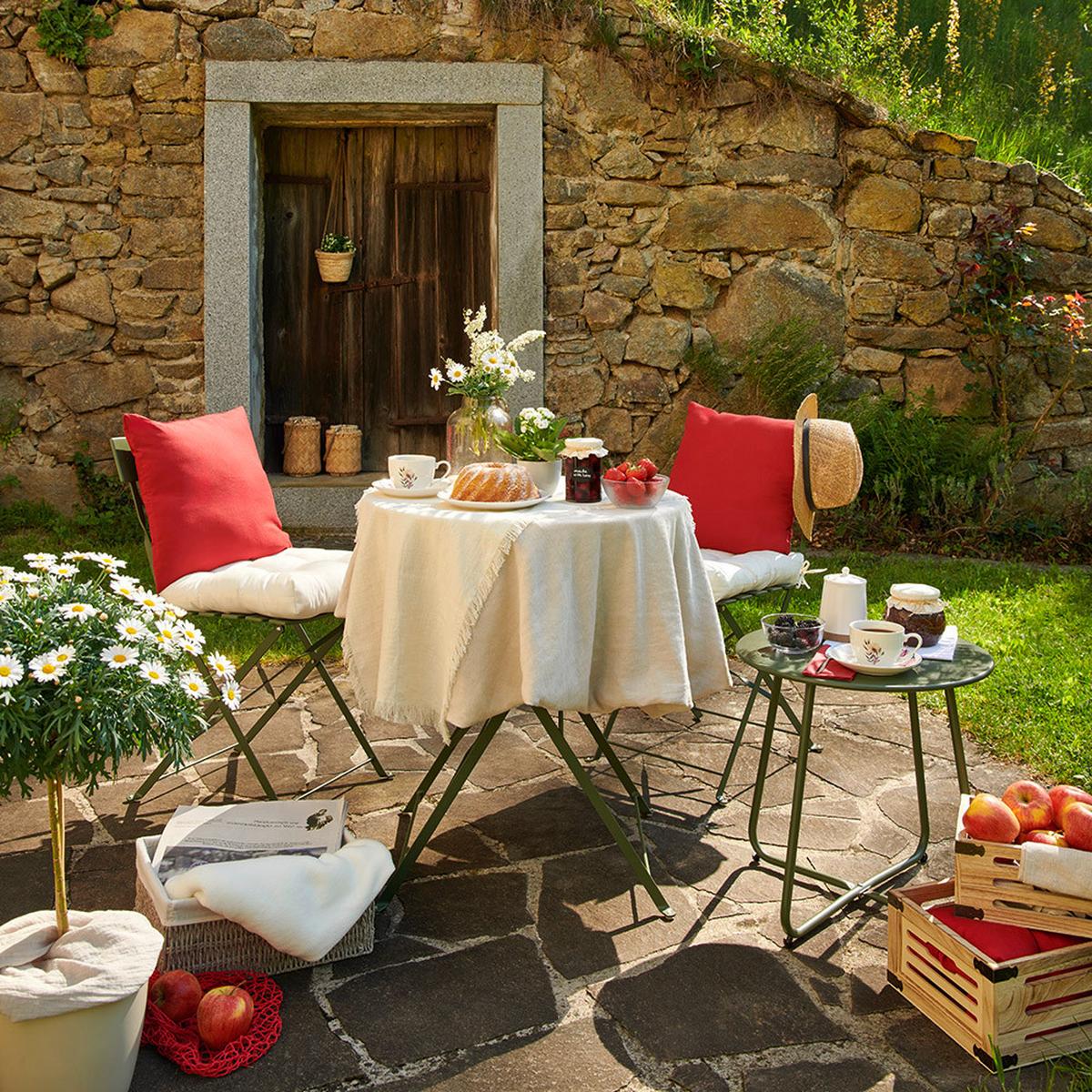 Balkonset Sonja Grün, 3-teilig - Grün, Basics, Metall (60/71/60cm) - Mömax