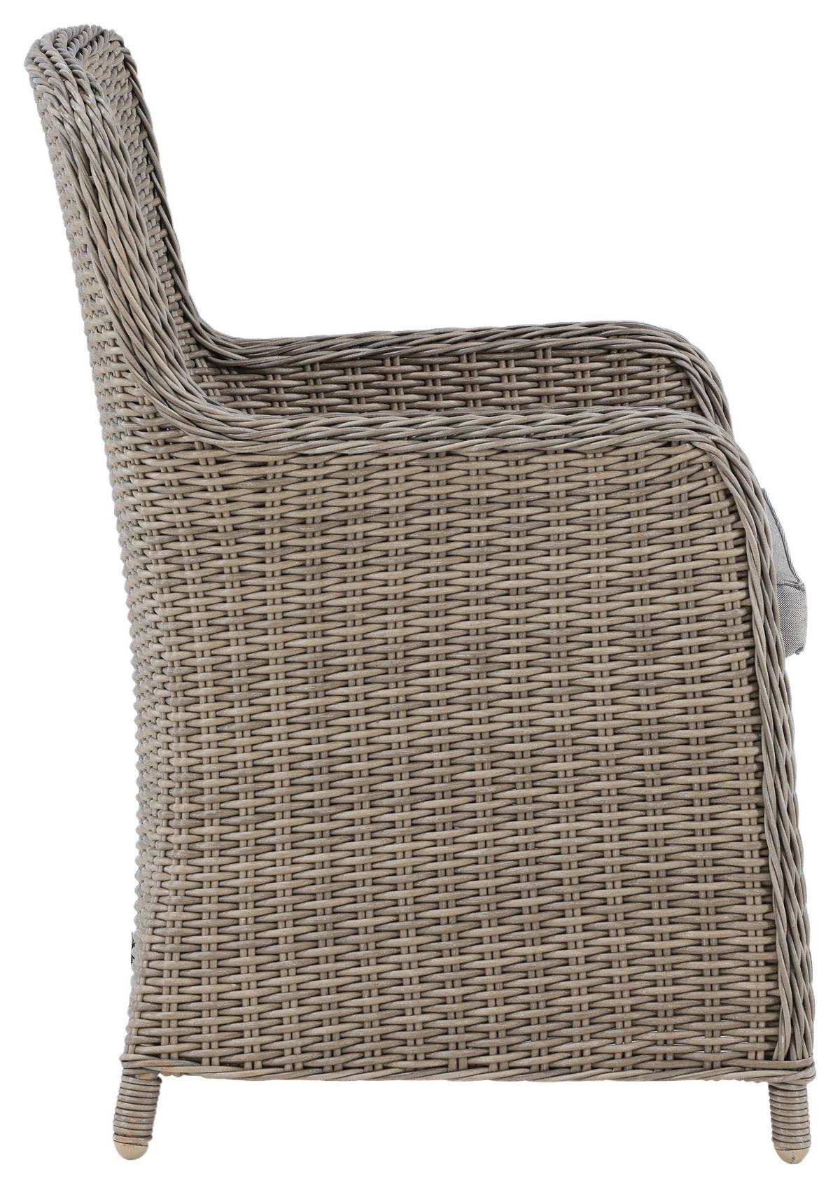 GARTENSTUHL-SET WEMBLEY - Braun, KONVENTIONELL, Kunststoff/Textil (62/94/66cm) - Gardenson