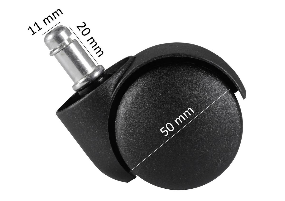 Kolesce Za Vrtljivi Stol Spm1.910 - črna, Basics, umetna masa (5cm) - MID.YOU