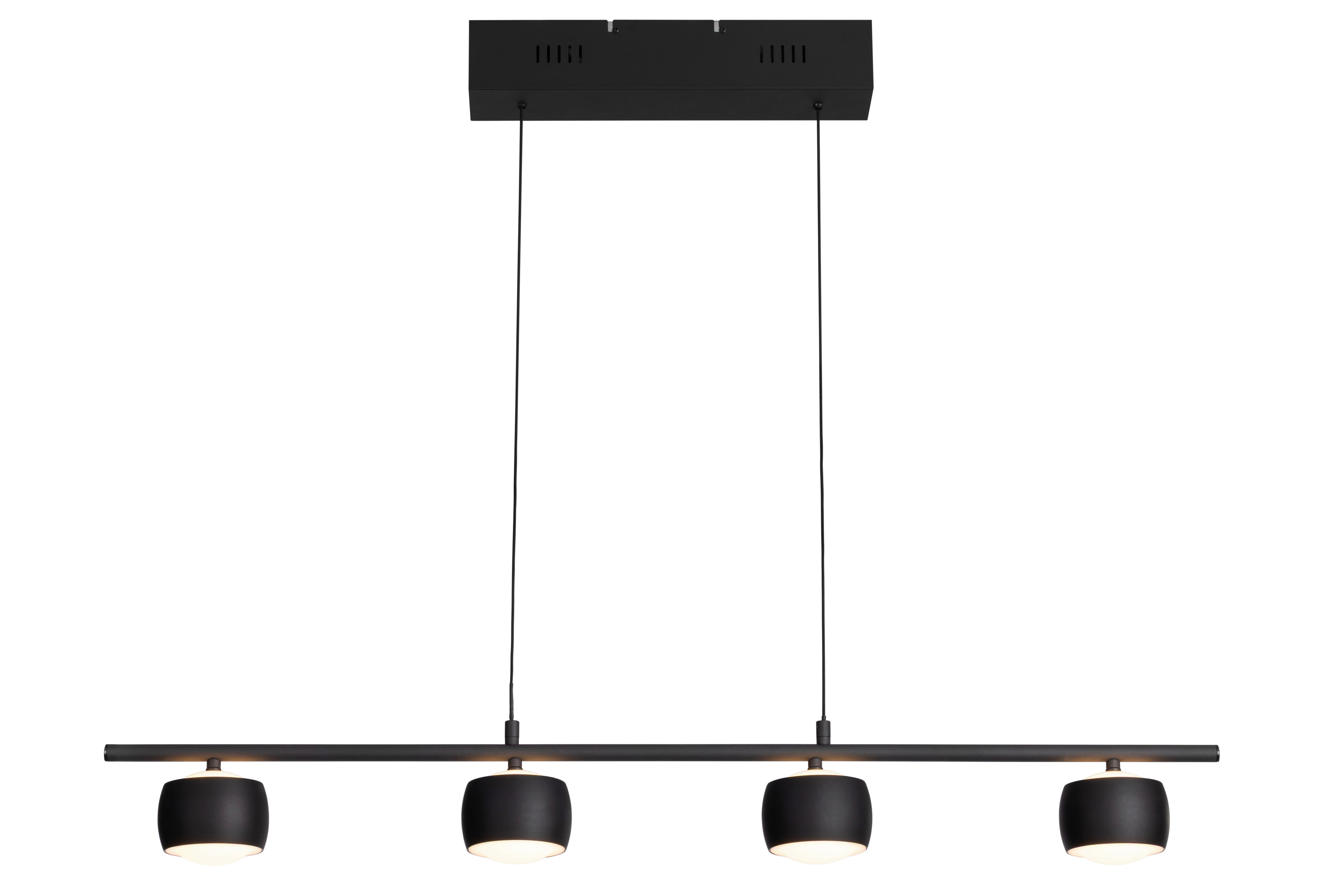 LED-Hängeleuchte Topl Schwarz/Weiß max. 30 Watt - Schwarz/Weiß, MODERN, Kunststoff (100/10/120cm)