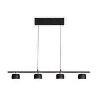 LED-Hängeleuchte Topl Schwarz/Weiß max. 30 Watt - Schwarz/Weiß, MODERN, Kunststoff (100/10/120cm)